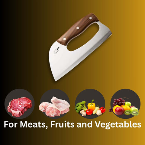 Nato Knives Professional Cleaver, Stainless Steel Kitchen Knife