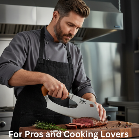 Nato Knives Professional Cleaver, Stainless Steel Kitchen Knife