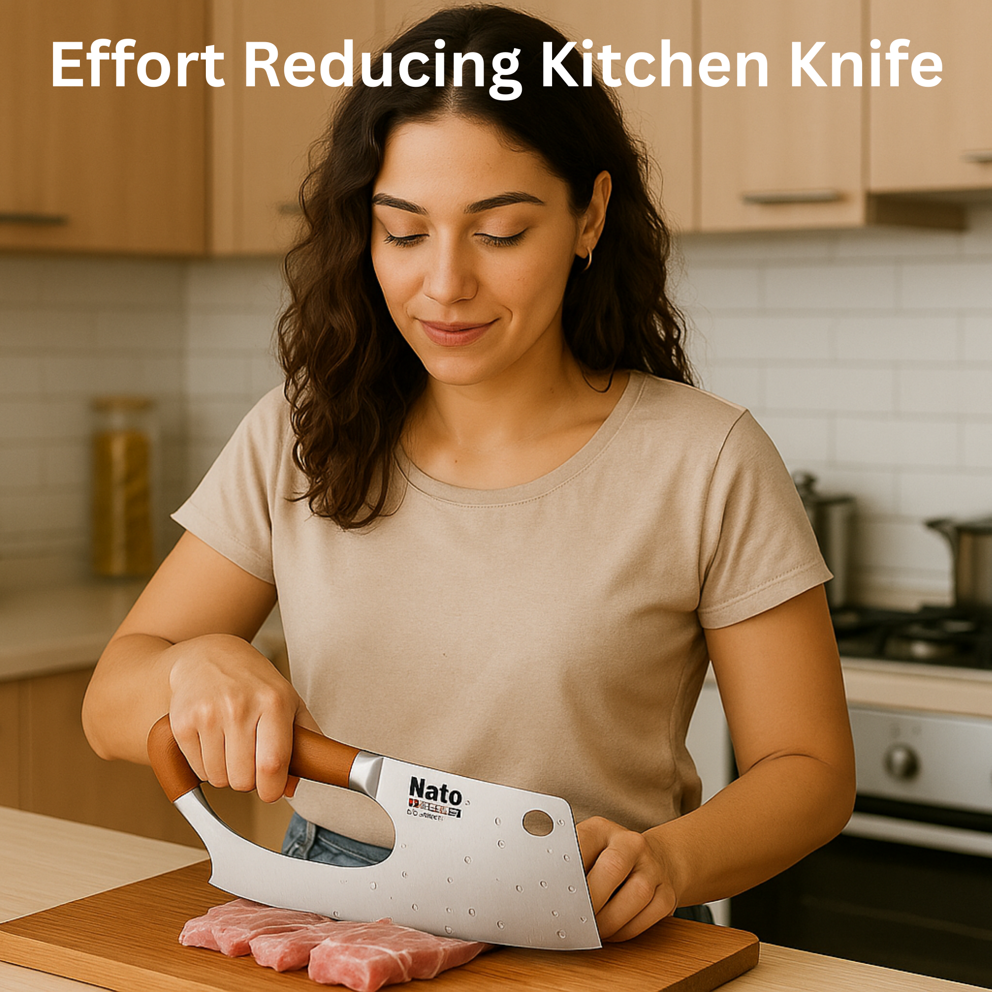Nato Knives Professional Cleaver, Stainless Steel Kitchen Knife