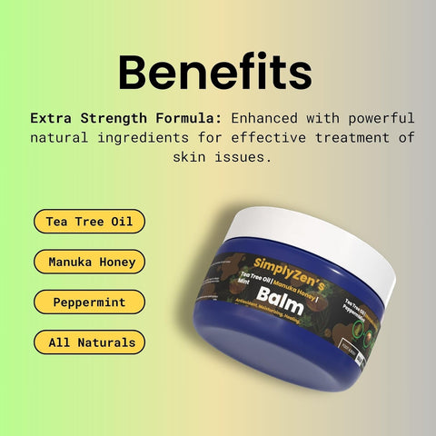 Tea Tree Oil Extra Strength Balm - With Manuka Honey and Peppermint