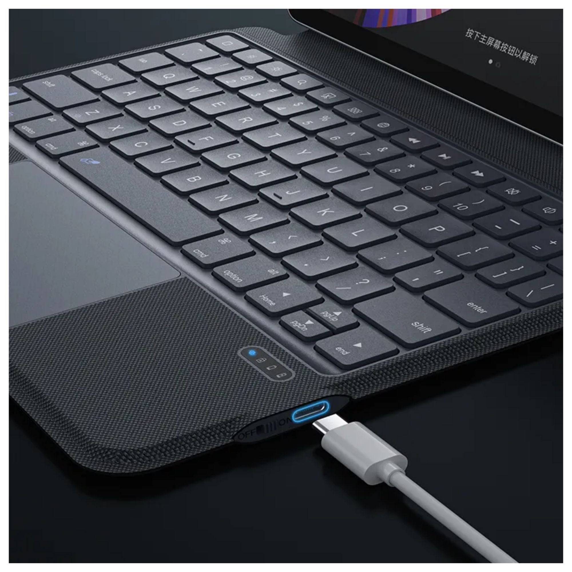 iPad 10.9" 2022 Touch Magnetic Bluetooth Keyboard Sleeve-Case