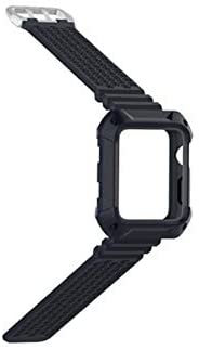 NatoGears Silicone Rugged Protective Case with Strap Bands Compatible with Apple Watch Series 1, 2 & 3