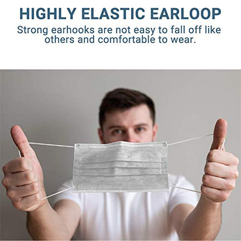 Black Face Mask Disposable Breathable Mouth Cover Black Breathable Masks For Daily Protection Air Pollution, Dust(50pcs)