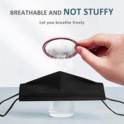 Black Face Mask Disposable Breathable Mouth Cover Black Breathable Masks For Daily Protection Air Pollution, Dust(50pcs)