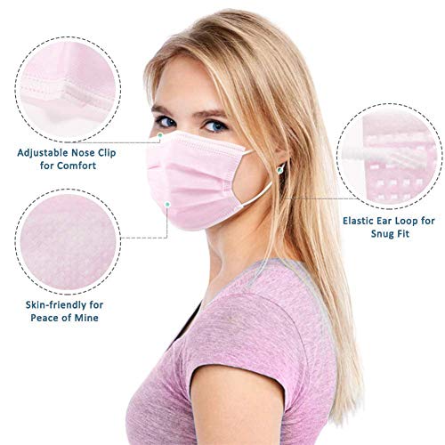 Black Face Mask Disposable Breathable Mouth Cover Black Breathable Masks For Daily Protection Air Pollution, Dust(50pcs)