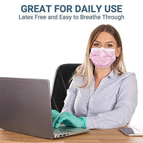 Black Face Mask Disposable Breathable Mouth Cover Black Breathable Masks For Daily Protection Air Pollution, Dust(50pcs)