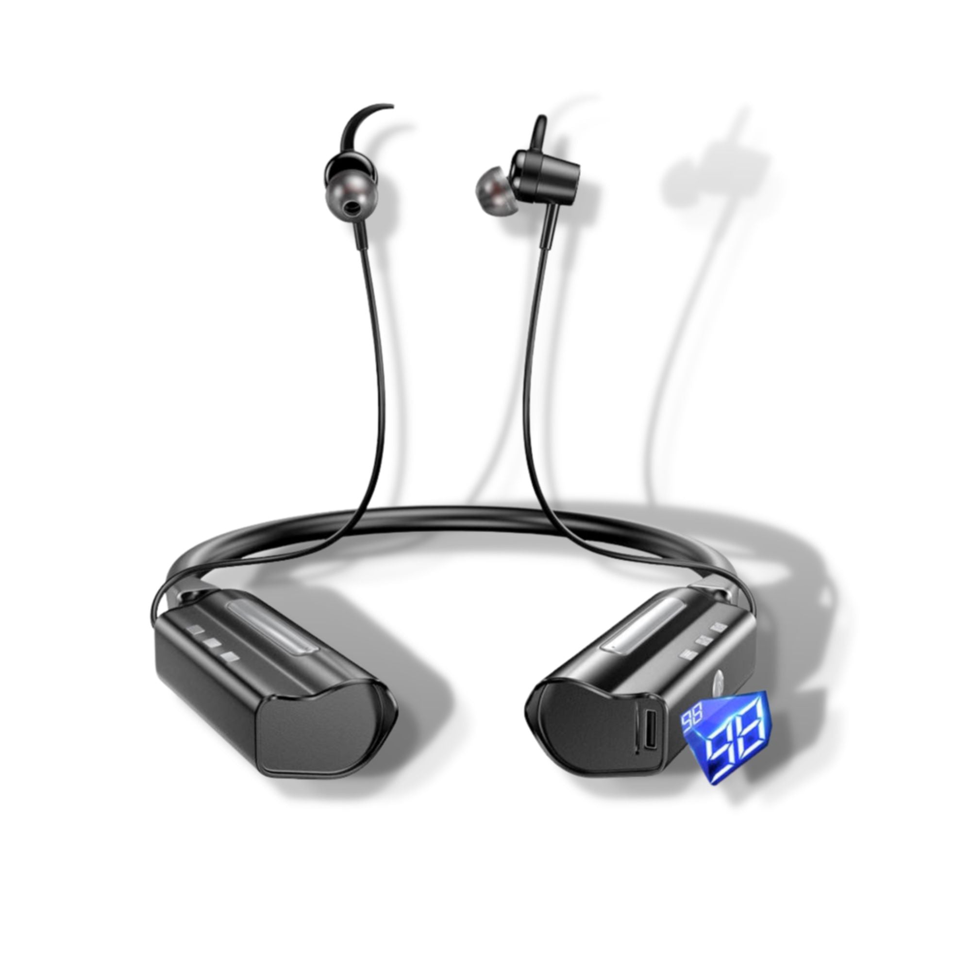 Bluetooth Neckband Earbuds 120 Hours Extra Long Playback with Microphone