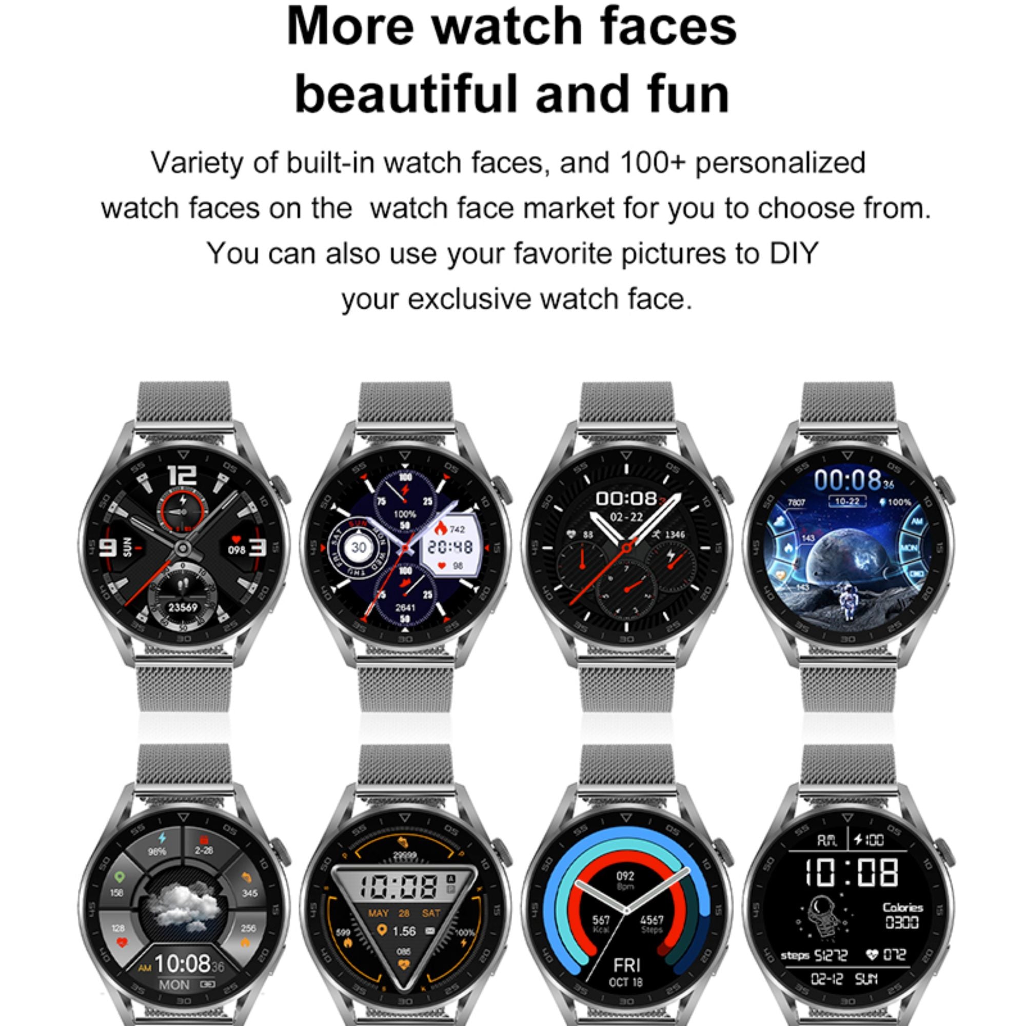 Unisex Smartwatch for Android / Apple iOS Phones Bluetooth Health Tracker