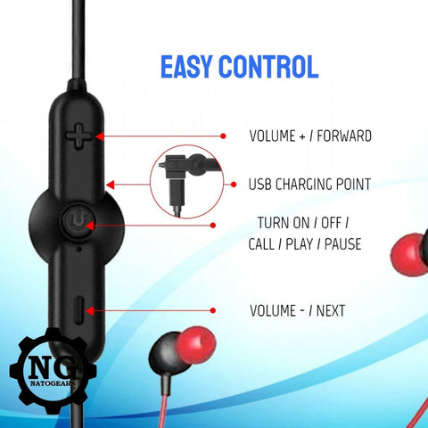 48 Hours Playtime Sport Neckband Bluetooth Earbuds