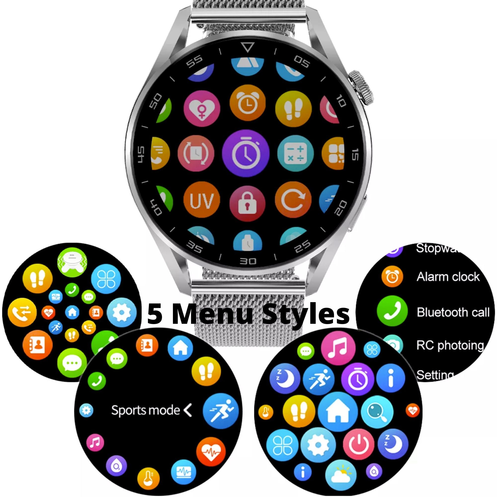 Unisex Smartwatch for Android / Apple iOS Phones Bluetooth Health Tracker