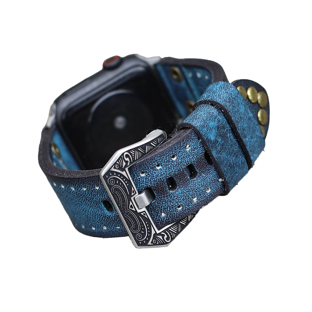 Handmade Vintage Leather Watch Band, Watch Strap, Crazy Cow Apple Watch Strap Apple Watch Band 42mm 44mm - Free Shipping!