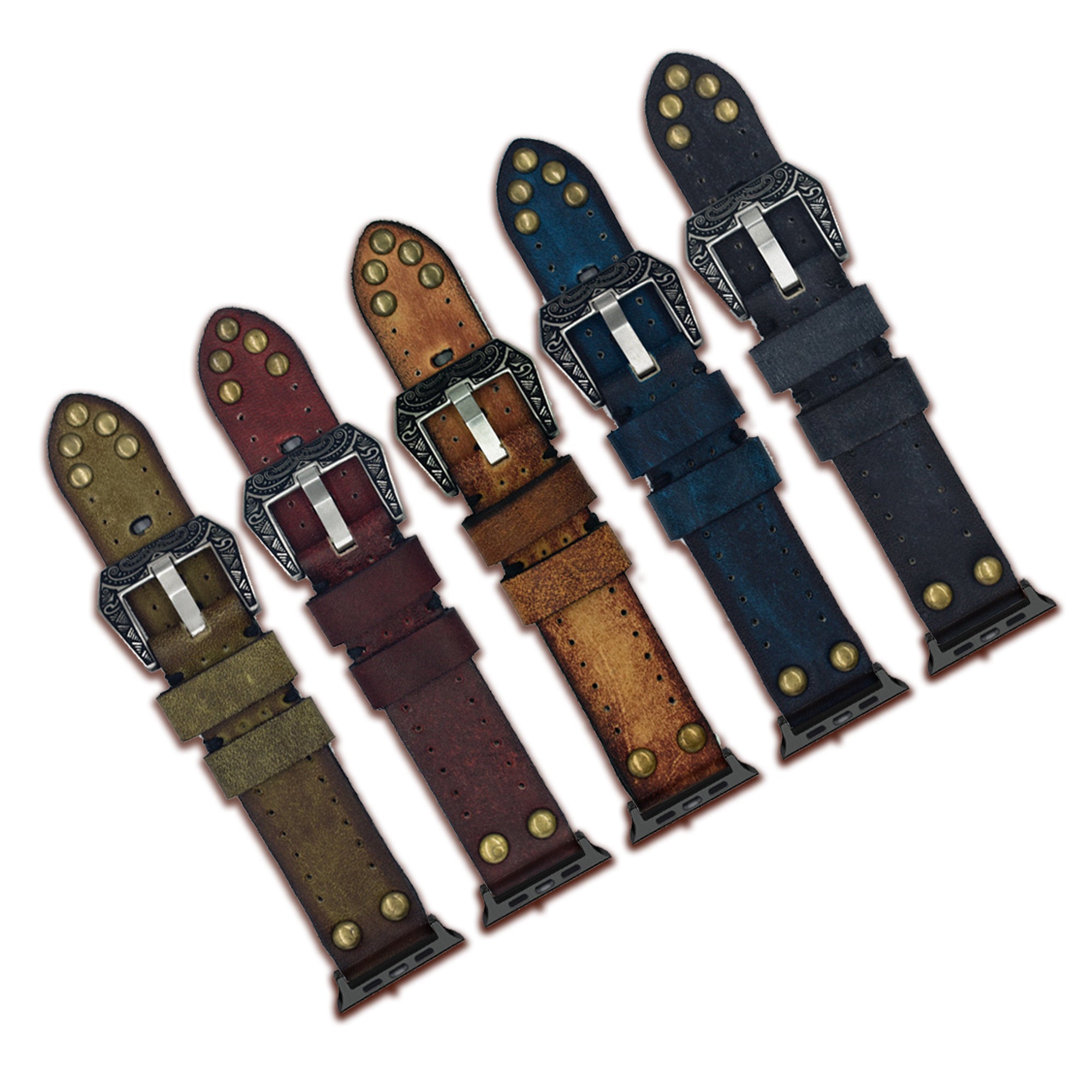 Handmade Vintage Leather Watch Band, Watch Strap, Crazy Cow Apple Watch Strap Apple Watch Band 42mm 44mm - Free Shipping!