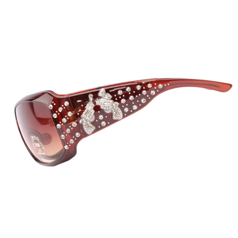 Hand Crafted Women's Sunglasses With Bling Rhinestone UV 400 PC Lens